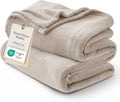 Bedsure GentleSoft Fleece Throw Blanket for Couch Oxford Tan - Lightweight Plush Fuzzy Cozy Soft Blankets and Throws for Sofa, 50x60 inches
