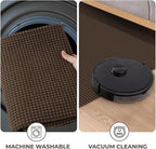 KOZYFLY Runners for Hallways 2x5 ft Washable Kitchen Runner Non Slip Rubber Backed Hall Runners Cotton Entryway Runner Rugs Floor Carpet for Indoor Backdoor Bedroom Kitchen, Brown/Dark Brown