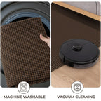 KOZYFLY Extra Long Runners for Hallways 3x18 ft Washable Kitchen Runner Non Slip Rubber Backed Hallway Rug Cotton Entryway Runner Rug Floor Carpet for Indoor Hall, Kitchen, Stair, Reddish Brown/Coffee