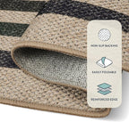 Lahome Enfys Modern Geometric Easy Jute Rug, 4x6 Washable Indoor Outdoor Carpet for Patio Living Room Farmhouse Natural Area Rug, Non Slip Contemporary Throw Mat for Entryway Office Dining Room