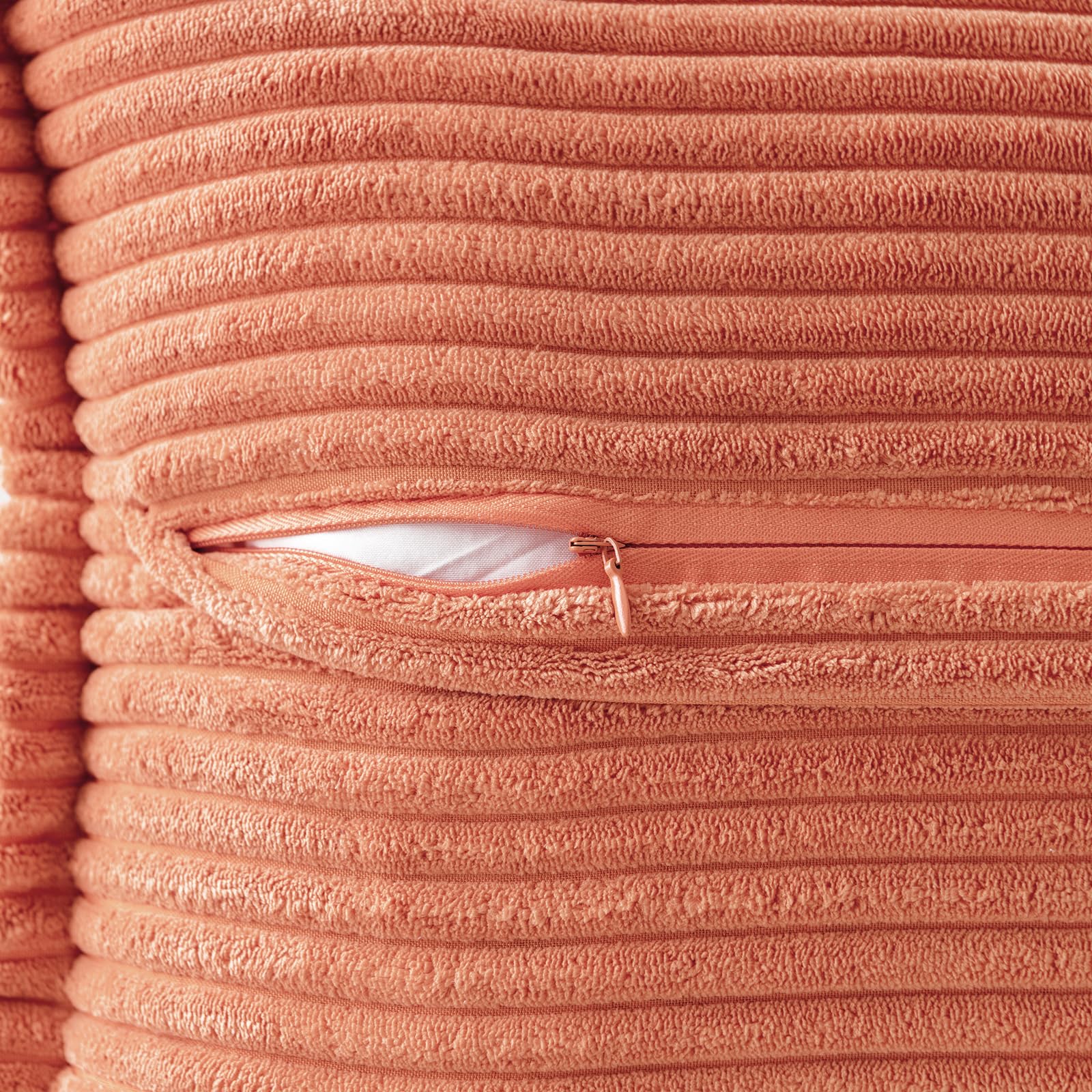 MIULEE Decorative Throw Pillow Covers for Couch 18x18 Inch Coral Red 2 Pack