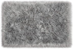 LOCHAS Soft Fluffy Faux Fur Rugs for Bedroom Bedside Rug 2x4 Feet, Washable, Furry Sheepskin Area Rug for Living Room Girls Room, Luxury Shag Carpet Home Decor, Grey