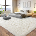 Pionblank 9x12 Area Rug, Large Area Rug for Living Room, Cream White