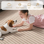YDKGL 2x10 ft Hallway Runner Rug Extra Long Boho Woven Kitchen Runner Rugs Mat Non Slip Washable, Soft Hall Floor Mat Runner Carpet for Indoor Backdoor Bedroom Entryway Laundry Living Room, Brown