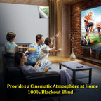 FADOTY 100% Blackout Curtains, 57"x 118" Portable Black Out Window Cover