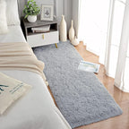 Chicrug Soft Runner Rugs for Bedroom Living Room Plush Fluffy Rug 3x10 Feet, Shag Furry Area Rug Carpet Non Shedding for Nursery Children Kids Girls Room Home Decorative, Grey