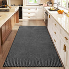 YDKGL 3x5 ft Area Rug Entryway Runner Rug Non Slip Washable, Boho Woven Kitchen Runner Rugs Door Mat Entry Rugs Carpet for Indoor Foyer Backdoor Hallway Floor Bedroom Living Room, Black
