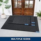 Extra Large Front Door Mat, 3 x 4 Feet Indoor Outdoor Entrance Mat, Heavy Duty Commercial Floor Mats, Non-Slip Rubber Backing Doormat for Entryway, Waterproof, Low-Profile, Easy to Clean