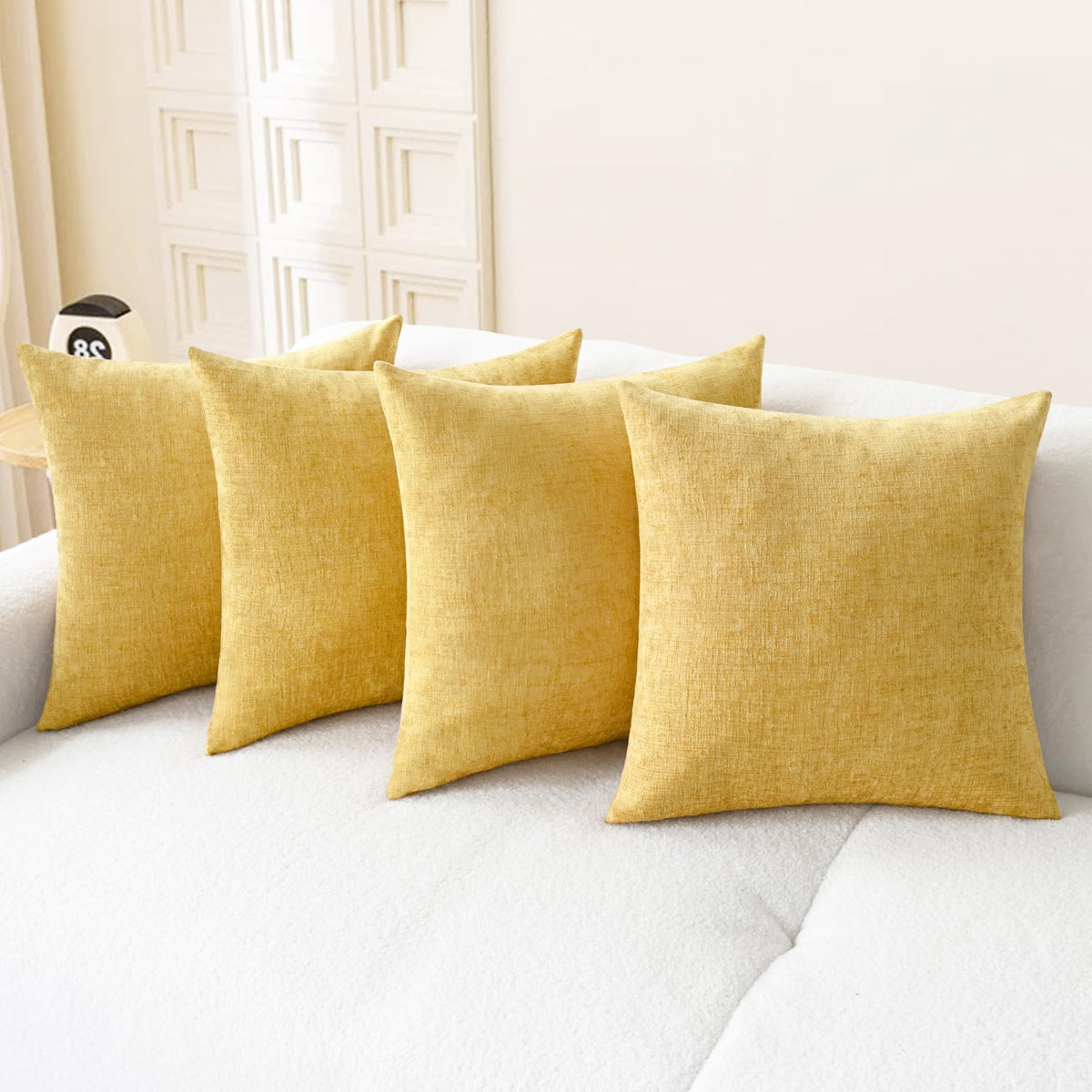 CaliTime Decorative Couch Throw Pillow Covers 18 X 18 Inches Baby Blue