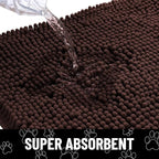Smiry Dog Door Mat for Muddy Paws, Absorbent Non Slip Dirt Trapper, 54x32