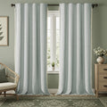 XOGUIBO Teal 100% Boho Blackout Curtains 96 Inch 2 Panels with Tassels