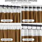 RYB HOME Velvet Curtains 102 inches Long, Extra Long High Ceiling Curtains