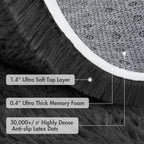 4x6 Ft Shag Rugs for Bedroom Living Room, Ultra Soft Fluffy Furry Area Rugs for Indoor Floor, Aesthetic Carpet for Kids Home Decor (Grey)