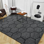 TWINNIS Super Soft Shaggy Rugs Fluffy Carpets, 5x8 Feet, Indoor Modern Plush Area Rugs for Living Room Bedroom Kids Room Nursery Home Decor, Upgrade Anti-Skid Rectangular Fuzzy Rug, Dark Gray