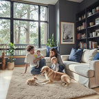 Rugs for Living Room 5x8, Alfombras para Salas Shag Large Plush Soft Area Rug, Shaggy Carpets for Bedroom, Kids Boys Girls Home Decor Aesthetic(Beige, 5 x 8)