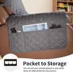 Easy-Going Oversized Recliner Cover Reversible Couch Cover Sofa Cover for Living Room Water Resistant Furniture Protector with Elastic Straps for Pets Dog (Oversized Recliner, Gray/Light Gray)