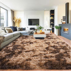 9x12 Area Rug for Living Room, Shag Large Rug for Bedroom,Brown Coffee