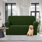U-NICE HOME Loveseat Cover Stretch Couch Cover Sofa Slipcover, Bronze Green