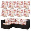 DREAHOTEXTIL 8Pcs Outdoor Cushion Covers, Elastic Patio Cushion Covers
