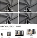 Joydeco Blackout Curtains 108 Inch Length 2 Panels Set, Thermal Insulated Long Curtains& Drapes 2 Burg, Room Darkening Grommet Drapes for Living Room Bedroom Window (Light Grey, W52 x L108 Inch)