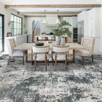 9x12 Area Rug for Living Room, Washable Modern Abstract Large Area Rug Neutral Soft Non Slip Kids Rug Stain Resistant Indoor Carpet for Bedroom Dining Room Playroom Office(GreyWhite, 9'x12')