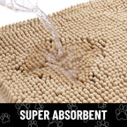 Smiry Dog Door Mat for Muddy Paws, Absorbent Non Slip Dirt Trapper, 40x32