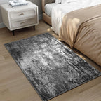 Entrance Rugs Indoor 2x3 Black Entry Rug Washable Abstract Black Small Area Rug Non-Slip Low Pile Throw Rugs for Entryway, Kitchen Floor, Front Door Indoor Door Mat, Bathroom, Bedroom Bedside
