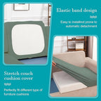 12Pcs Stretch Patio Cushion Covers,Outdoor Couch Covers Replacement,Outdoor Couch & Sofa Slipcovers,for Patio Furniture Cushion Covers,Washable Reusable Furniture Protector (Matcha Green,Cover Only)
