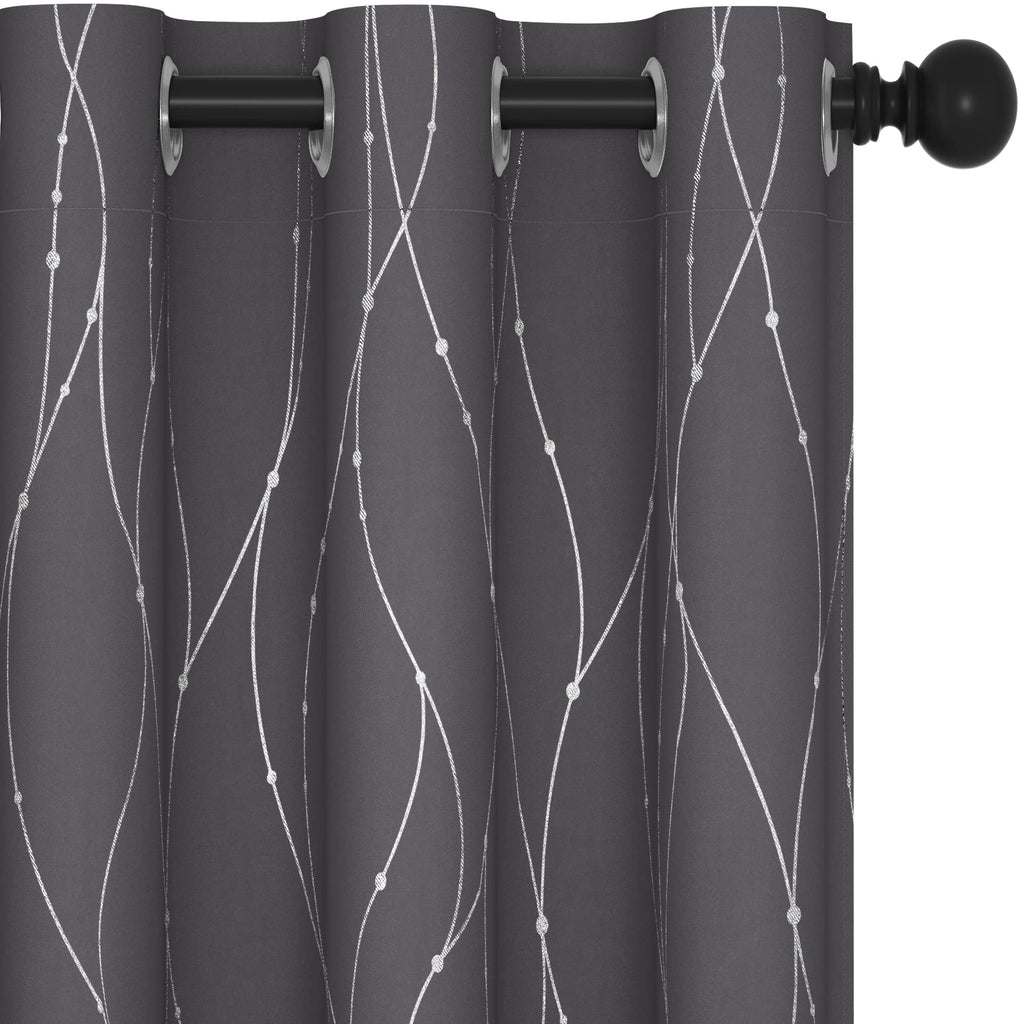 Deconovo Living Room Curtains 84 Inches Long, Blackout Curtains for Bedroom