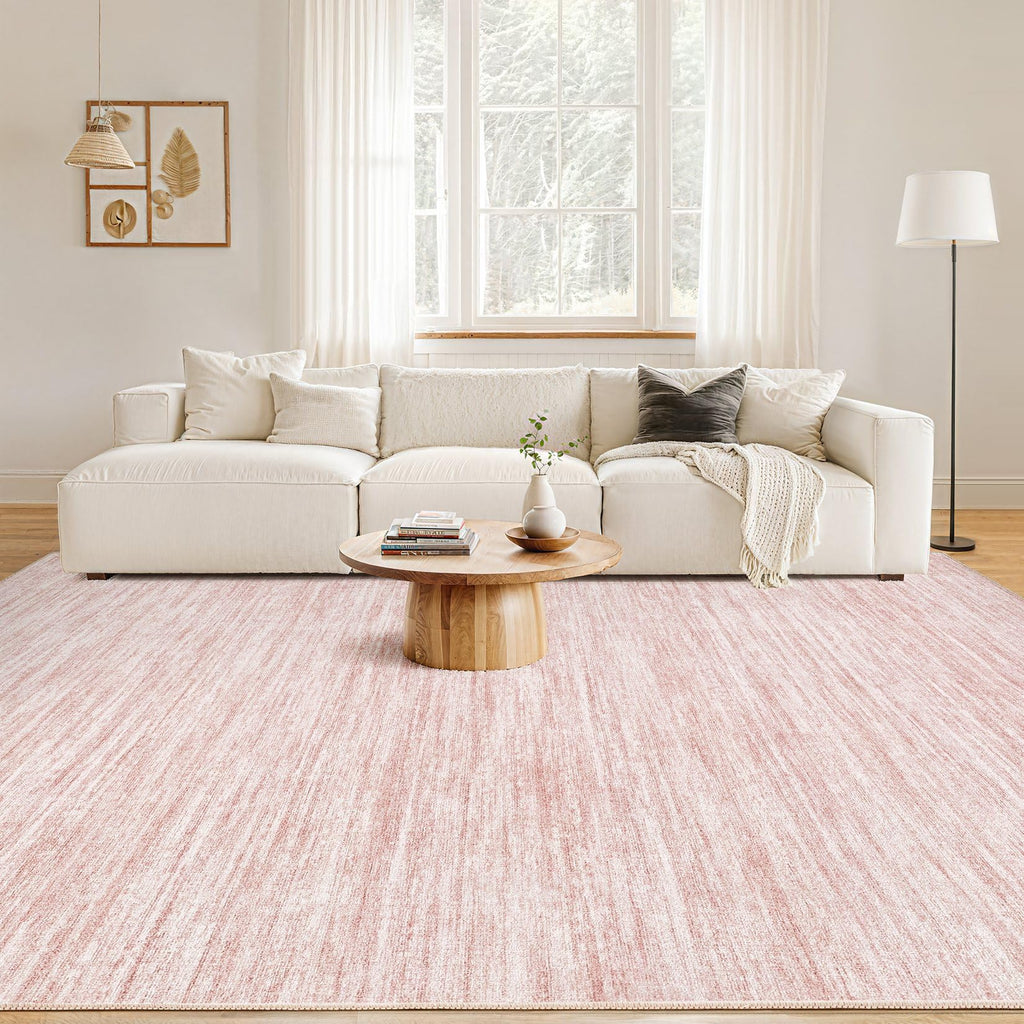 Nakagishi Boho 5x8 Area Rug Living Room Rugs Machine Washable Pink