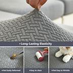 Couch Cushion Covers for Sofa Couch Covers Wear-Resistant Universal Sofa Cover Washable Stretch for Sectional Slipcovers (Texture-Gray,Back Cover L)