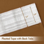 MIULEE Golden Brown Back Tab Blackout Curtains 52x63 Inches Long 2 Panels