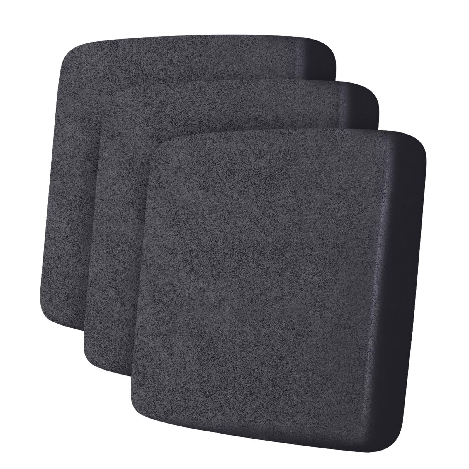 ANARACHON Leather Look Couch Cushion Covers Sofa Seat Slipcovers Sets Couches Furniture Protector for Sectional Armchair Loveseat Pets Kids Stretch Spandex Fabric (3 Cushion XL Sofa, Dark Grey)