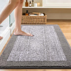 48x32 Large Bathroom Rugs Washable Non Slip, Light Grey Bath Mat for Bathroom Floor Tub, Soft Absorbent Quick Dry Mats for Shower, Bathtub,Home Decor