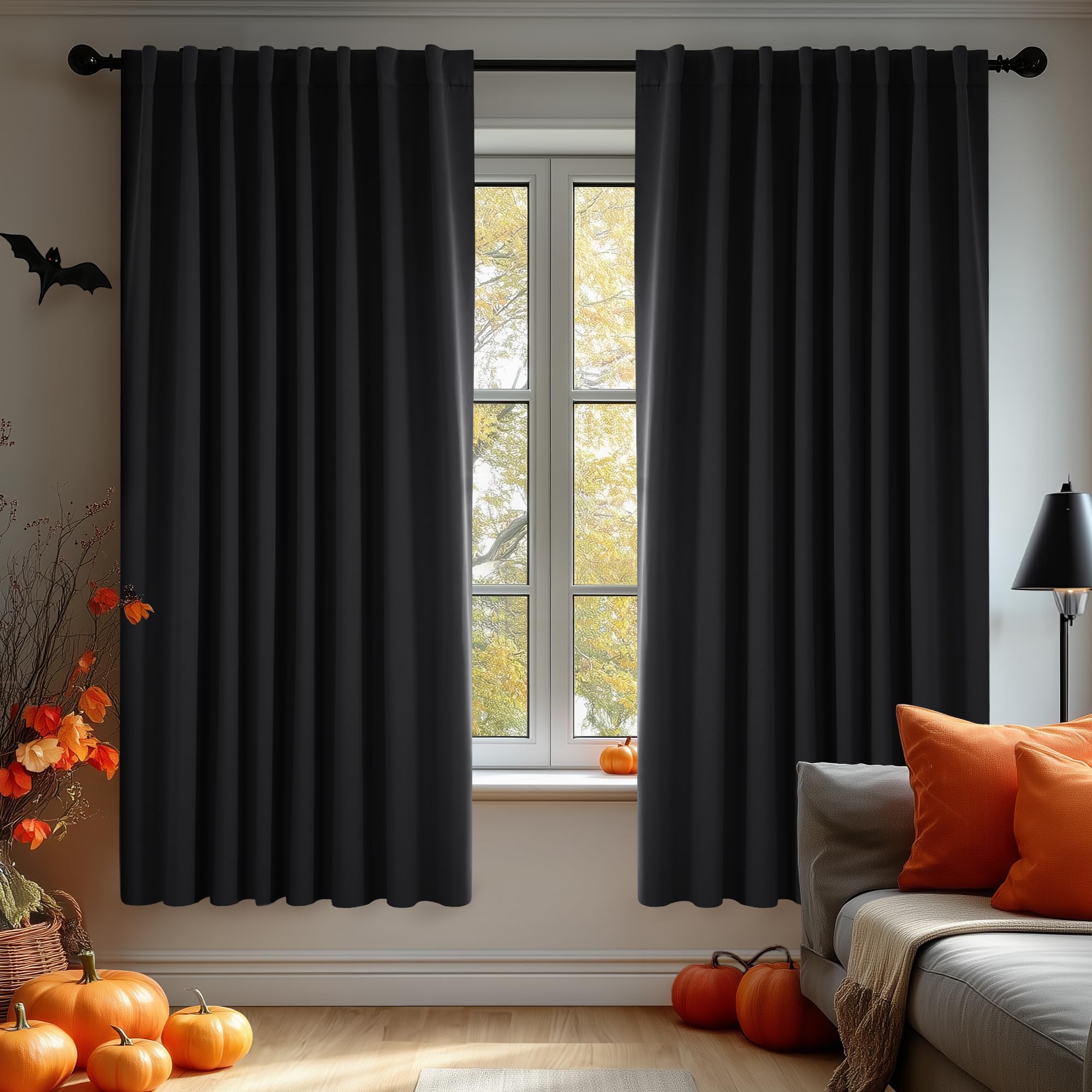 Deconovo Blackout Curtains for Bedroom, Living Room Curtains 84 Inches Long