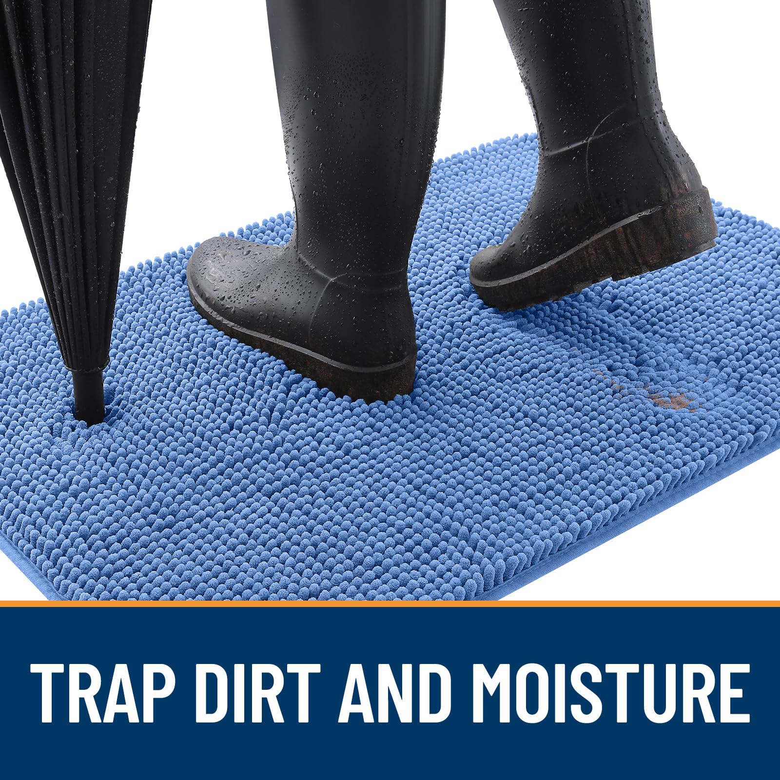OLANLY Dog Door Mat for Muddy Paws 44x32, Super Absorbent Chenille Mud Mat
