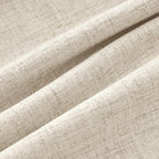 MIULEE 100% Blackout Linen Curtains for Bedroom 42 x 72 Inch Cream 2 Panels