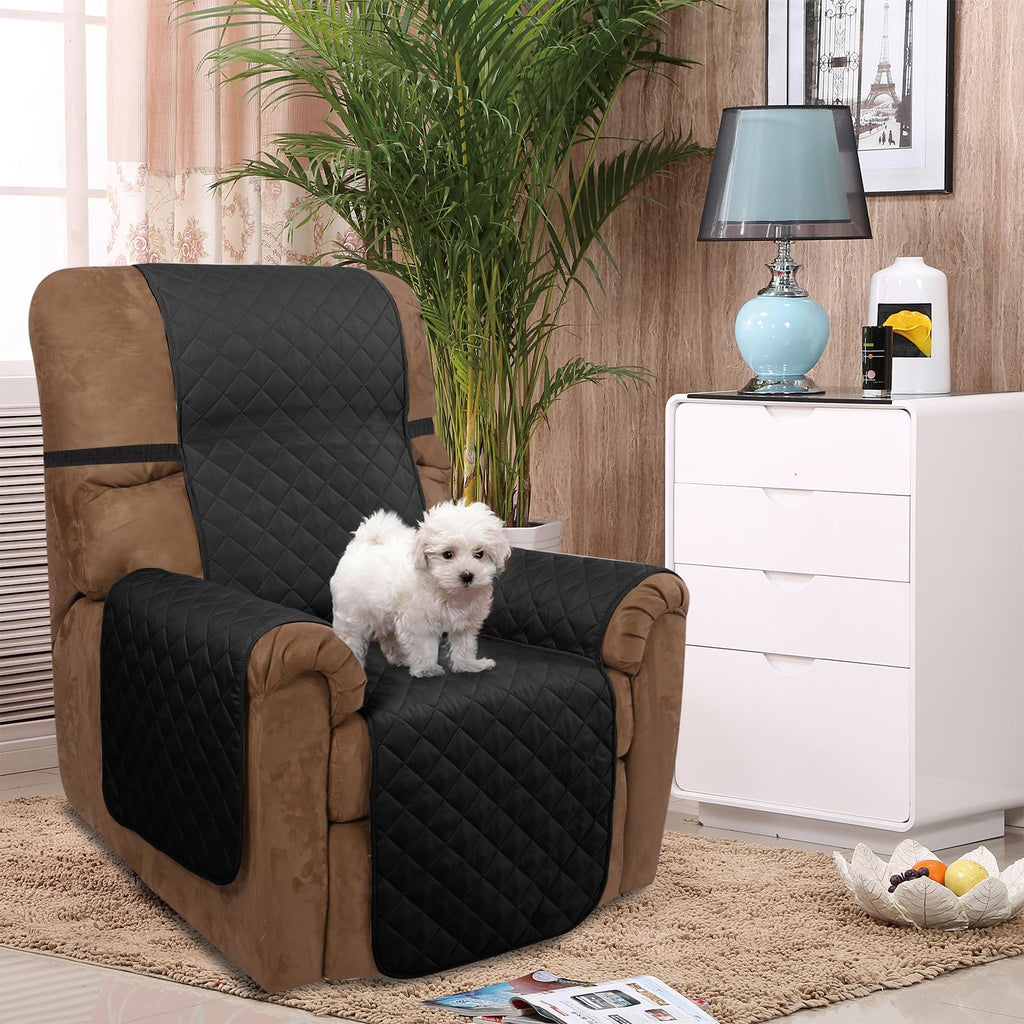 U-NICE HOME Reversible 23''Recliner Small Chair Cover, Black