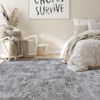Nakagishi 10x14 Area Rugs Living Room: Washable Abstract Large Neutral Soft Rug Stain Resistant Modern Indoor Floor Non-Slip Carpet for Bedroom Nursery Kids Playroom Office Dining Room Dorm- Grey