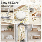 2x3 Cat Rugs for Entryway, Machine Washable Door Mat Animal Floral Small Area Rug Non-Slip Low Pile Soft Throw Rugs for Entrance Kitchen Indoor Front Door Kids Room (2 x 3,Beige)