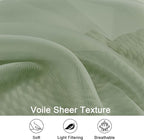 OWENIE Sage Green Sheer Curtains 120 Inches Long 2 Panels Set, Airy Lightweight Sage Curtain for Living Room Bedroom, Farmhouse Filmy Rod Pocket Drapes, 2 Pcs, Each 59" Wx120 L Inch
