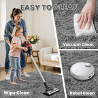 5x8 Area Rugs for Living Room: Soft Fluffy Shag Light Grey Rugs for Bedroom, Non Slip Large Fuzzy Plush Rug Indoor Floor Carpet for Nursery Kids Boys Girls Room, Dorms, Playroom, Modern Home Decor