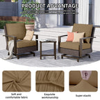 DREAHOTEXTIL 8Pcs Outdoor Cushion Covers, Elastic Patio Cushion Covers