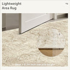 Soalmost Washable Area Rug 8x10 Large Soft Living Room Rugs Light Brown