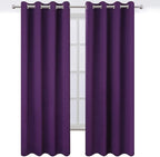 LEMOMO Purple Thermal Blackout Curtains/52 x 108 Inch/Set of 2 Panels Room Darkening Curtains for Bedroom