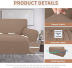 Easy-Going 100% Waterproof Couch Cover, Dual Waterproof Sofa Cover, Stretch Jacquard Sofa Slipcover, Leakproof Furniture Protector for Kids, Pets, Dog and Cat (Sofa, Camel)