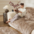 Ashler faux fur rug, Fluffy Shaggy Area Rug Ultra Soft 3 x 5 Feet Rectangle Fur Rug Beige Fuzzy Rug Machine Washable Shag Rug, Nursery Decor Throw Rugs for Bedroom, kids room, Living Room