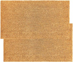 KANKUN Coco Coir Door Mat with Heavy Duty Backing, Welcome Doormat (17" x 30"), Doormat Entrance (Plain - 2Pack)