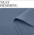 NICETOWN Kitchen Curtains Small Window Curtains & Drapes, Thermal Insulated Solid Grommet Panels for Cupboard, Loft, Cafe, Dining Room (Stone Blue, 42" W x 40" L, 2PCs)