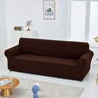 Joccun Stretch Loveseat Couch Cover Slipcover, 1-Piece Sofa Cover for 2 Cushion Couch Spandex Jacquard Washable Furniture Protector Cover for Living Room,Kids,Pets（Loveseat,Chocolate）